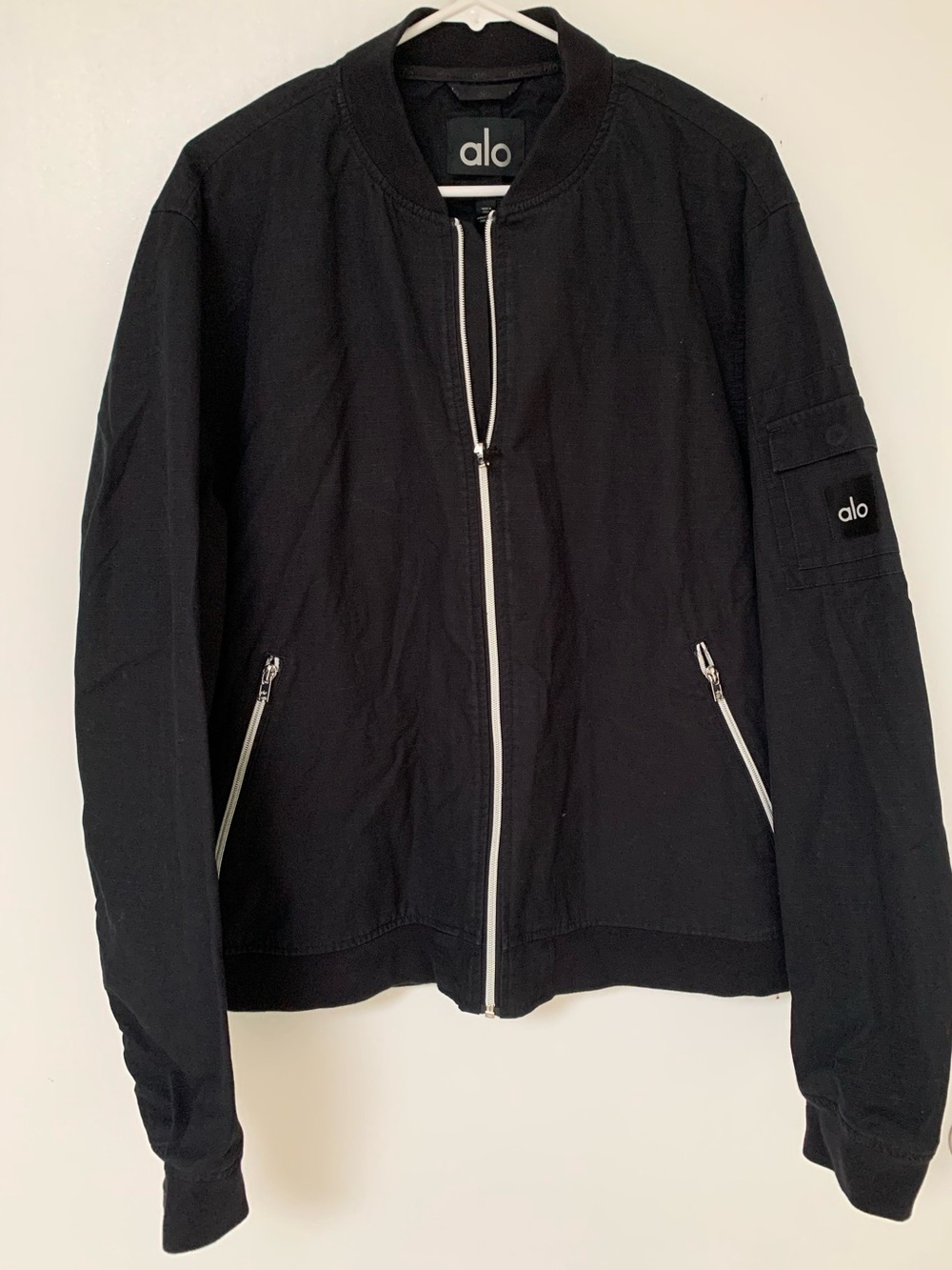NWT ALO Yoga Black Men's Bomber Jacket